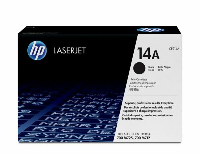 HP CF214A original toner product packaging