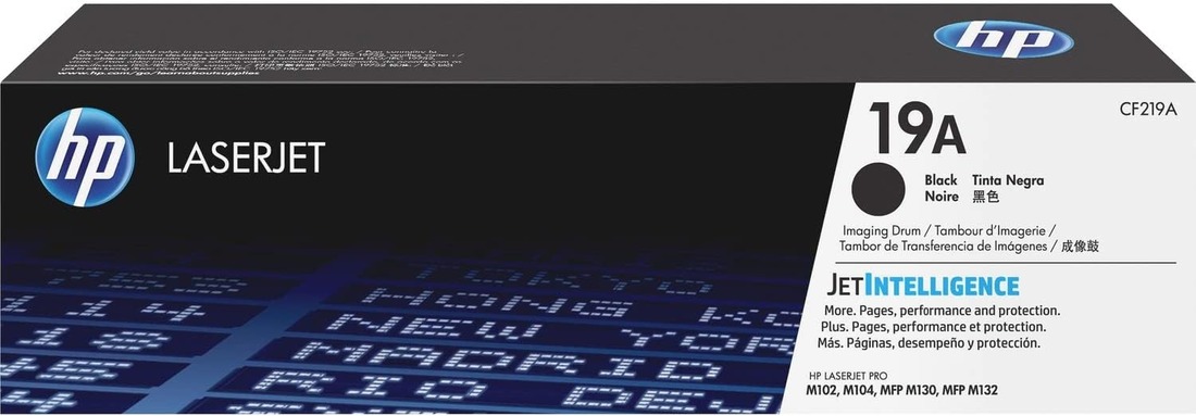 HP CF219A original toner product packaging