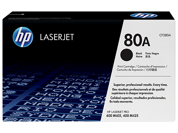 HP CF280A 80A Black original toner product packaging