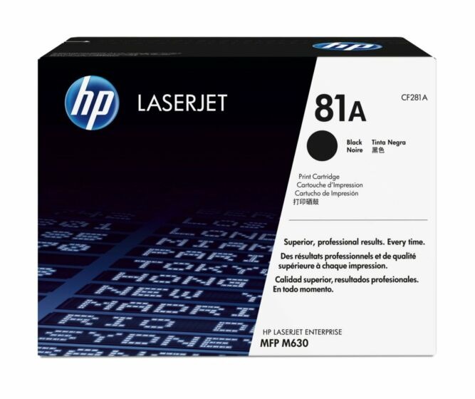 HP CF281A original toner product packaging