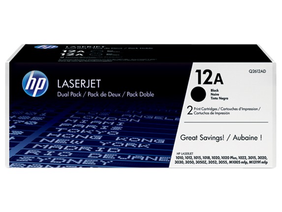 HP Q2612A original toner product packaging