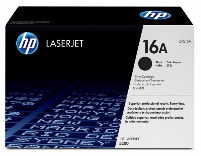 HP Q7516A original toner product packaging