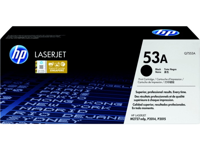 HP Q7553A original toner product packaging