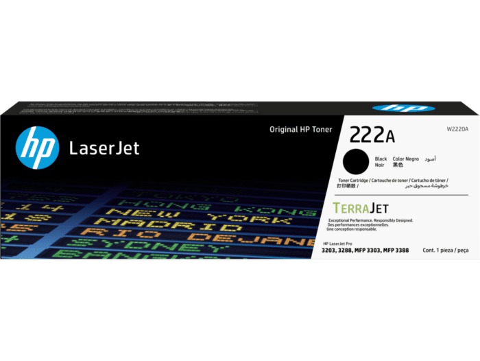 HP W2220A original toner product packaging