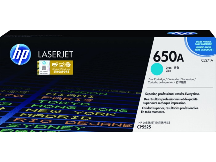 HP CE271/2/3A(CYM) original toner product packaging