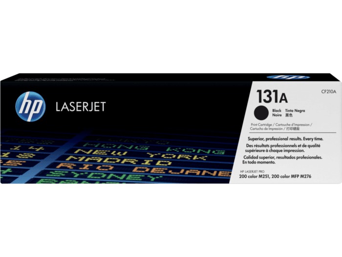 HP CF210A (Black) original toner product packaging